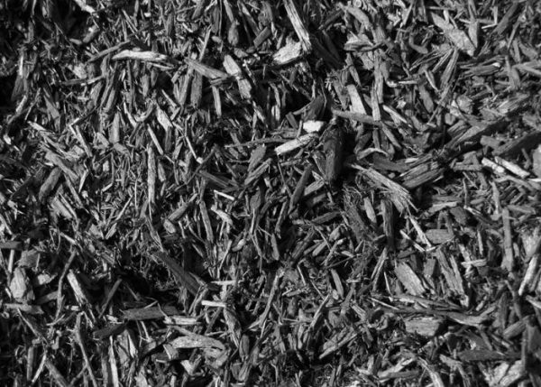 black dyed mulch