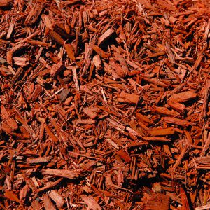 red dyed mulch